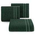 Ręcznik Emina 70x140 zielony ciemny zdobiony stebnowaną bordiurą 500 g/m2 Eurofirany Ręcznik Emina 70x140 zielony ciemny zdobiony stebnowaną bordiurą 500 g/m2 Eurofirany
