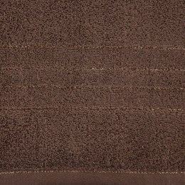 Ręcznik Gala 50x90 brązowy ciemny zdobiony błyszczącą nicią 500 g/m2 Eurofirany