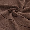 Ręcznik Liana 30x50 brązowy ciemny z błyszczącą nicią 500 g/m2 Eurofirany