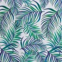 Zasłona 140x250 Palms liście turkusowa zielona gotowa na przelotkach Zasłona 140x250 Palms liście turkusowa zielona gotowa na przelotkach