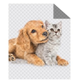 Narzuta młodzieżowa 170x210 kotek i piesek przytulaski K 100 Bedspread 13