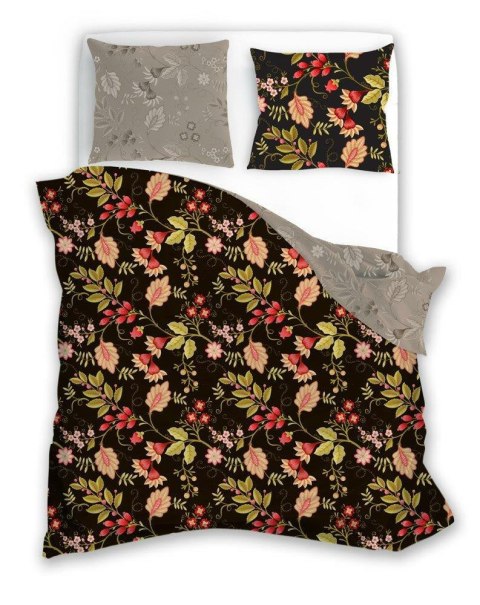 Pościel bawełniana 160x200 Flovery 004 kwiaty czarna beżowa kolorowa 23 Faro Pościel bawełniana 160x200 Flovery 004 kwiaty czarna beżowa kolorowa 23 Faro