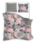 Pościel bawełniana 220x200 Flovery 001 kwiaty szara różowa 23 Faro Pościel bawełniana 220x200 Flovery 001 kwiaty szara różowa 23 Faro