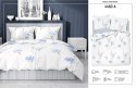Pościel bawełniana 220x200 biała niebieska kwiaty 4460 A bawełna 40 Pościel bawełniana 220x200 biała niebieska kwiaty 4460 A bawełna 40