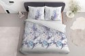 Pościel bawełniana 220x200 biała niebieska wrzosowa kwiaty 4463 B bawełna 40 Pościel bawełniana 220x200 biała niebieska wrzosowa kwiaty 4463 B bawełna 40