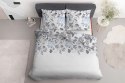 Pościel bawełniana 220x200 biała szara błękitna kwiaty 4462 B bawełna 40 Pościel bawełniana 220x200 biała szara błękitna kwiaty 4462 B bawełna 40