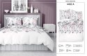 Pościel bawełniana 220x200 biała szara różowa kwiaty 4462 A bawełna 40