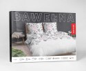 Pościel bawełniana 220x200 biała szara różowa kwiaty 4462 A bawełna 40