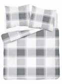 Pościel bawełniana 220x200 kratka szara 4459 B bawełna 40