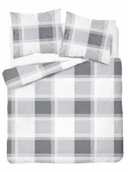Pościel bawełniana 220x200 kratka szara 4459 B bawełna 40