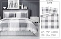 Pościel bawełniana 220x200 kratka szara 4459 B bawełna 40