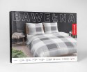 Pościel bawełniana 220x200 kratka szara 4459 B bawełna 40