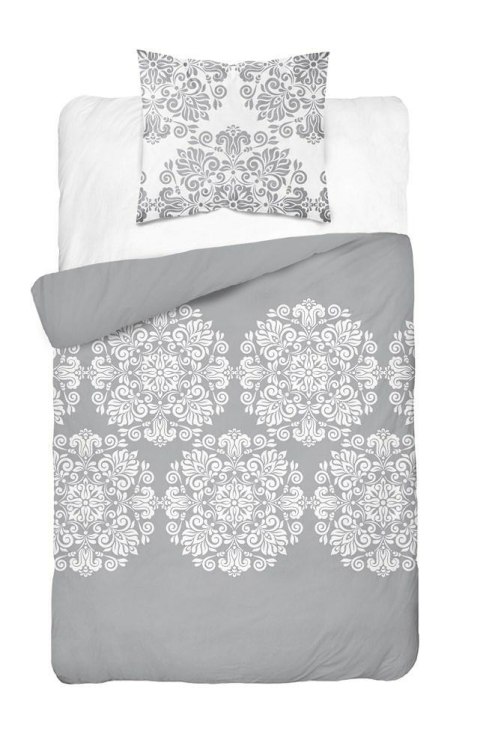 Pościel flanelowa 140x200 szara ornamenty z jedną poszewką 4525 A Flanela 2023 Pościel flanelowa 140x200 szara ornamenty z jedną poszewką 4525 A Flanela 2023