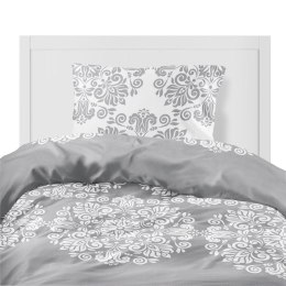 Pościel flanelowa 140x200 szara ornamenty z jedną poszewką 4525 A Flanela 2023