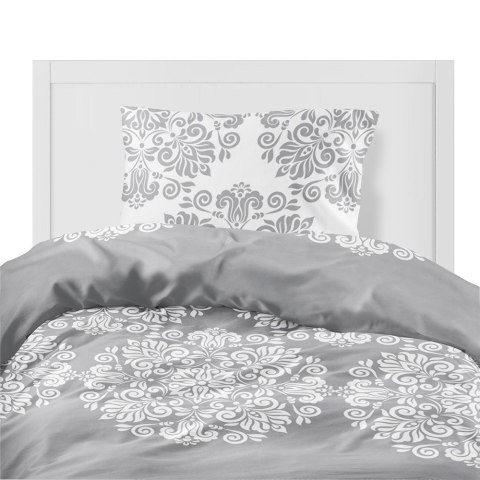 Pościel flanelowa 140x200 szara ornamenty z jedną poszewką 4525 A Flanela 2023 Pościel flanelowa 140x200 szara ornamenty z jedną poszewką 4525 A Flanela 2023