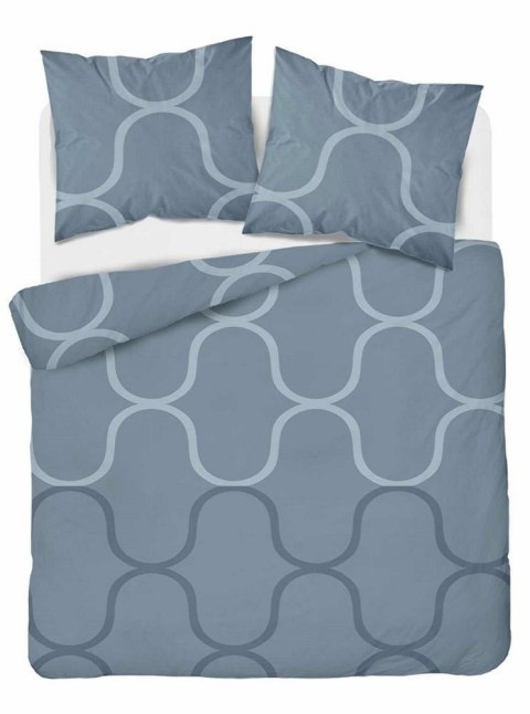 Pościel satynowa 180x200 4531 A niebieska geometria Home Satin 131 Pościel satynowa 180x200 4531 A niebieska geometria Home Satin 131