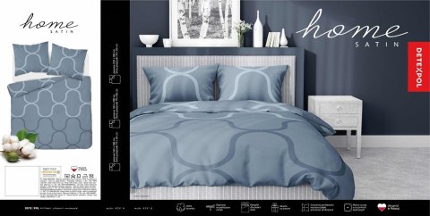 Pościel satynowa 180x200 4531 A niebieska geometria Home Satin 131 Pościel satynowa 180x200 4531 A niebieska geometria Home Satin 131