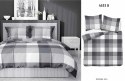 Pościel satynowa 180x200 4533 B szara biała krata Home Satin 131 Pościel satynowa 180x200 4533 B szara biała krata Home Satin 131