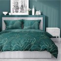 Pościel satynowa 180x200 4591 A zielona złota liście miłorzębu Home Satin 131 Pościel satynowa 180x200 4591 A zielona złota liście miłorzębu Home Satin 131