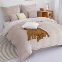Pościel z mikrofibry 140x200 Cozy beżowa miś pluszowa I23 Pościel z mikrofibry 140x200 Cozy beżowa miś pluszowa I23