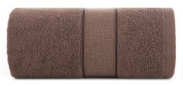 Ręcznik Liana 50x90 brązowy ciemny z błyszczącą nicią 500 g/m2 Eurofirany