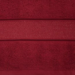Ręcznik Liana 70x140 bordowy z błyszczącą nicią 500 g/m2 Eurofirany