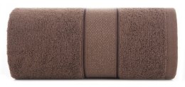 Ręcznik Liana 70x140 brązowy ciemny z błyszczącą nicią 500 g/m2 Eurofirany