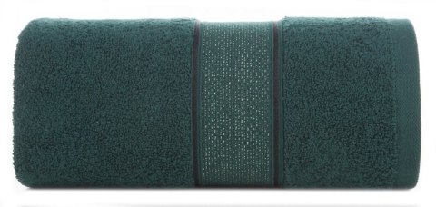 Ręcznik Liana 70x140 zielony ciemny z błyszczącą nicią 500 g/m2 Eurofirany
