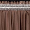 Zasłona 135x270 Tulia kawowa szampańska welurowa z cieniowanym błyszczącym nadrukiem gotowa na taśmie Eurofirany Zasłona 135x270 Tulia kawowa szampańska welurowa z cieniowanym błyszczącym nadrukiem gotowa na taśmie Eurofirany