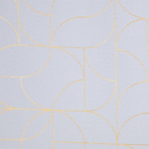Zasłona 140x250 Evi biała złota z błyszczącym nadrukiem geometrycznym gotowa na przelotkach Eurofirany Zasłona 140x250 Evi biała złota z błyszczącym nadrukiem geometrycznym gotowa na przelotkach Eurofirany