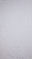 Zasłona 140x250 Evi biała złota z błyszczącym nadrukiem geometrycznym gotowa na przelotkach Eurofirany Zasłona 140x250 Evi biała złota z błyszczącym nadrukiem geometrycznym gotowa na przelotkach Eurofirany