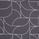 Zasłona 140x250 Evi grafitowa srebrna z błyszczącym nadrukiem geometrycznym gotowa na przelotkach Eurofirany Zasłona 140x250 Evi grafitowa srebrna z błyszczącym nadrukiem geometrycznym gotowa na przelotkach Eurofirany