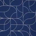Zasłona 140x250 Evi granatowa złota z błyszczącym nadrukiem geometrycznym gotowa na przelotkach Eurofirany Zasłona 140x250 Evi granatowa złota z błyszczącym nadrukiem geometrycznym gotowa na przelotkach Eurofirany