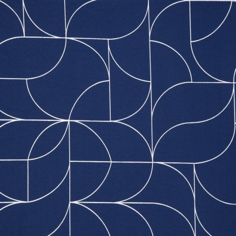 Zasłona 140x250 Evi granatowa złota z błyszczącym nadrukiem geometrycznym gotowa na przelotkach Eurofirany Zasłona 140x250 Evi granatowa złota z błyszczącym nadrukiem geometrycznym gotowa na przelotkach Eurofirany
