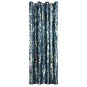 Zasłona 140x250 Grace granatowa welurowa z metalicznym nadrukiem gotowa na przelotkach Eurofirany Zasłona 140x250 Grace granatowa welurowa z metalicznym nadrukiem gotowa na przelotkach Eurofirany