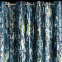 Zasłona 140x250 Grace granatowa welurowa z metalicznym nadrukiem gotowa na przelotkach Eurofirany Zasłona 140x250 Grace granatowa welurowa z metalicznym nadrukiem gotowa na przelotkach Eurofirany