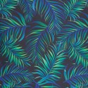Zasłona 140x250 Palms liście czarna turkusowa zielona zielony gotowa na przelotkach D91 Zasłona 140x250 Palms liście czarna turkusowa zielona zielony gotowa na przelotkach D91