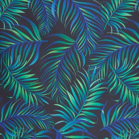 Zasłona 140x250 Palms liście czarna turkusowa zielona zielony gotowa na przelotkach D91 Zasłona 140x250 Palms liście czarna turkusowa zielona zielony gotowa na przelotkach D91