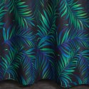 Zasłona 140x250 Palms liście czarna turkusowa zielona zielony gotowa na przelotkach D91 Zasłona 140x250 Palms liście czarna turkusowa zielona zielony gotowa na przelotkach D91