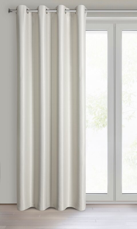 Zasłona 140x250 Selina kremowa zaciemniająca z błyszczącą nicią gotowa na przelotkach Eurofirany Zasłona 140x250 Selina kremowa zaciemniająca z błyszczącą nicią gotowa na przelotkach Eurofirany