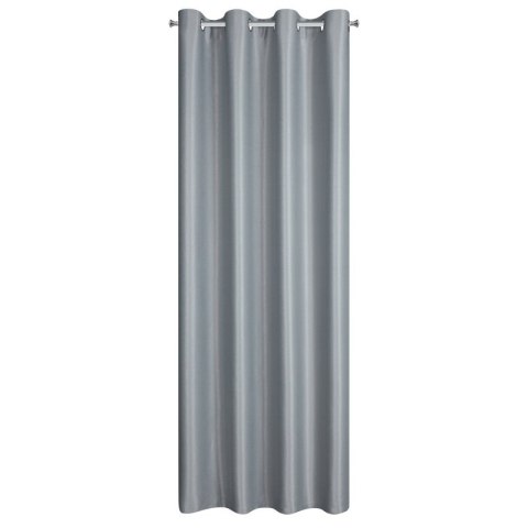 Zasłona 140x250 Selina szara zaciemniająca z błyszczącą nicią gotowa na przelotkach Eurofirany Zasłona 140x250 Selina szara zaciemniająca z błyszczącą nicią gotowa na przelotkach Eurofirany