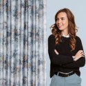 Zasłona 140x270 Marisa srebrna ruda kwiaty welurowa gotowa na taśmie Eurofirany Zasłona 140x270 Marisa srebrna ruda kwiaty welurowa gotowa na taśmie Eurofirany