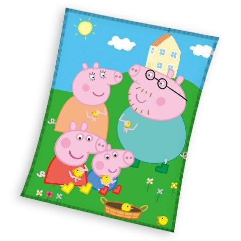 Koc narzuta z mikrofibry 150x200 Świnka Pappa kolorowy 4272 C23 Koc narzuta z mikrofibry 150x200 Świnka Pappa kolorowy 4272 C23