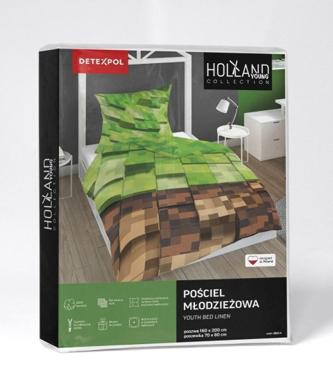 Pościel bawełniana 140x200 Pikselowy świat zielona dla gracza 3663 A Panelowa 38 Pościel bawełniana 140x200 Pikselowy świat zielona dla gracza 3663 A Panelowa 38