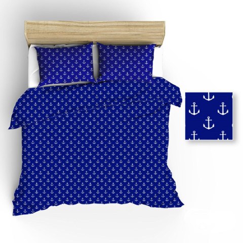 Pościel bawełniana 200x220 R016 granatowa kotwice białe w pudełku 22N Pościel bawełniana 200x220 R016 granatowa kotwice białe w pudełku 22N