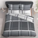 Pościel bawełniana 220x200 Kratka szara 4695 A bawełna 40 Pościel bawełniana 220x200 Kratka szara 4695 A bawełna 40