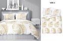Pościel bawełniana 220x200 Liście biała złota 4690 A bawełna 40 Pościel bawełniana 220x200 Liście biała złota 4690 A bawełna 40