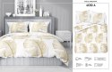 Pościel bawełniana 220x200 Liście biała złota 4690 A bawełna 40 Pościel bawełniana 220x200 Liście biała złota 4690 A bawełna 40