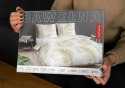 Pościel bawełniana 220x200 Liście biała złota 4690 A bawełna 40 Pościel bawełniana 220x200 Liście biała złota 4690 A bawełna 40