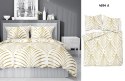 Pościel bawełniana 220x200 Liście biała złota 4694 A bawełna 40 Pościel bawełniana 220x200 Liście biała złota 4694 A bawełna 40